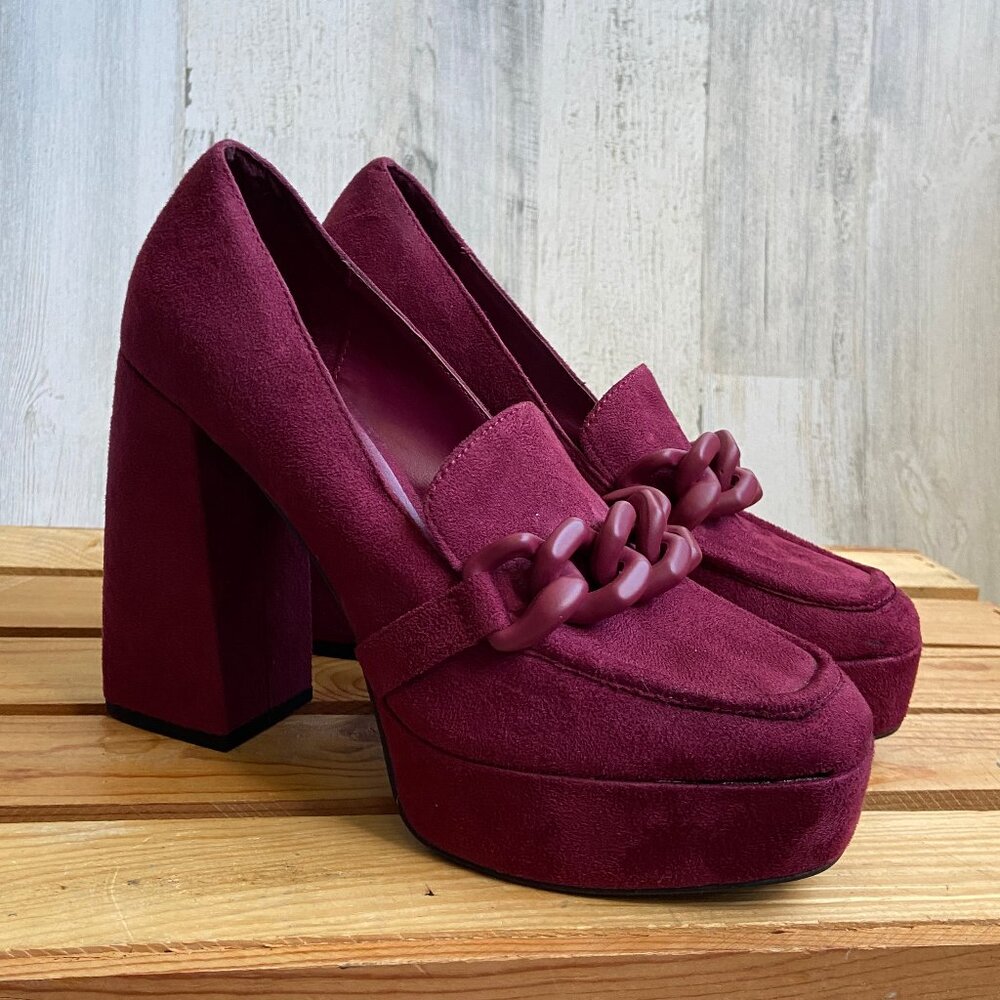 Open Edit Size 6 Lainey Platform Loafer Pumps Chu… - image 1